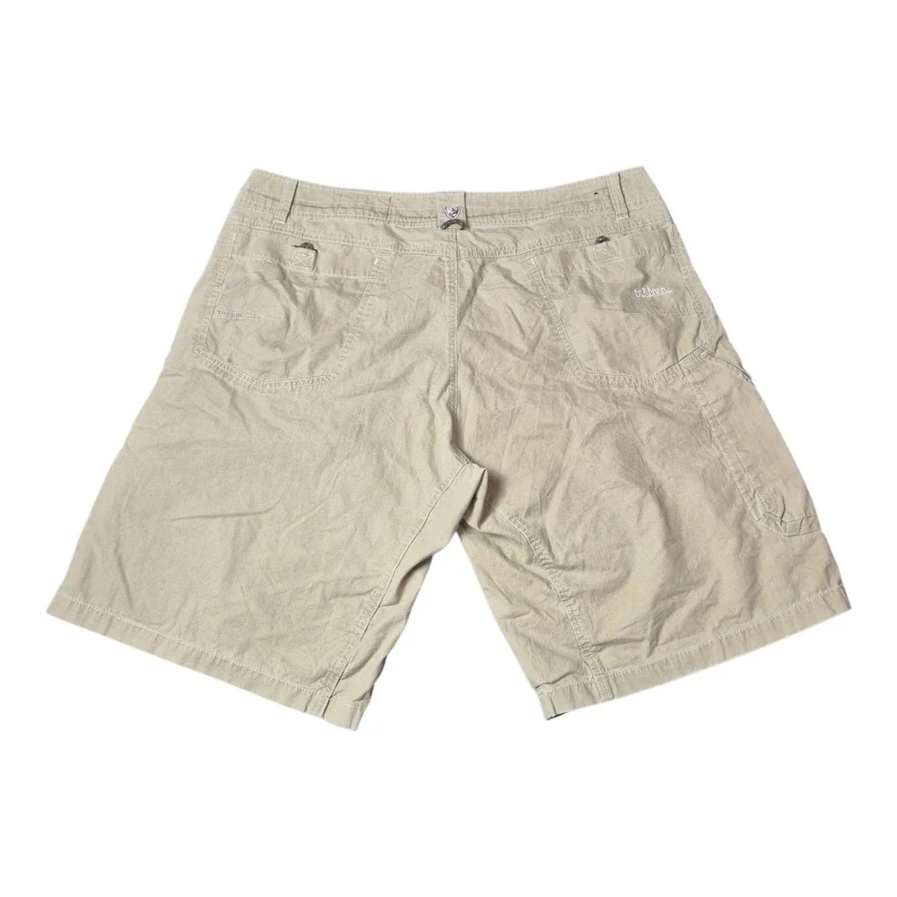 Kuhl Mens Size 40 Cargo Shorts Khaki Hiking Outdoor Utility Cotton Nylon Trail